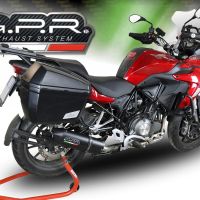 GPR exhaust compatible with  Benelli Trk 502 2021-2024, Furore Evo4 Nero, Slip-on exhaust including link pipe and removable db killer 