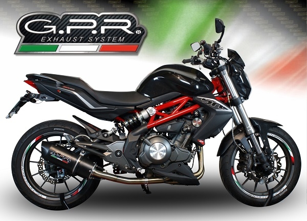 GPR exhaust compatible with  Benelli Bn 302 S 2017-2024, Furore Evo4 Poppy, Slip-on exhaust including removable db killer and link pipe 