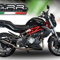 GPR exhaust compatible with  Benelli Bn 302 S 2017-2024, Furore Evo4 Poppy, Slip-on exhaust including removable db killer and link pipe 