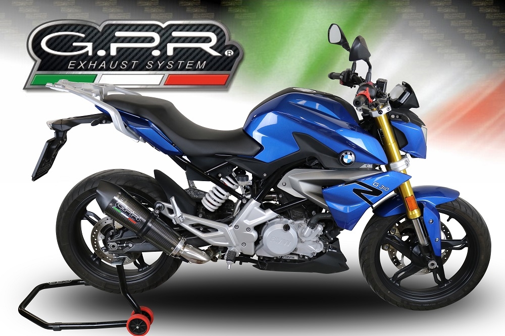 GPR exhaust compatible with  Bmw G310R 2017-2021, Gpe Ann. Poppy, Full system exhaust, including removable db killer 