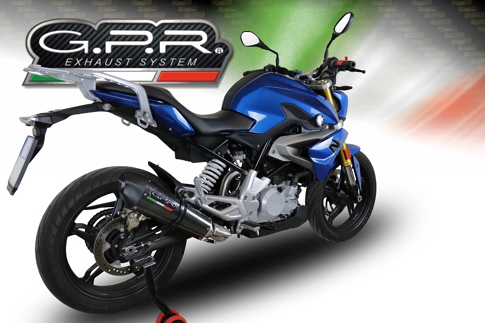 GPR exhaust compatible with  Bmw G310R 2017-2021, Gpe Ann. Poppy, Full system exhaust, including removable db killer 