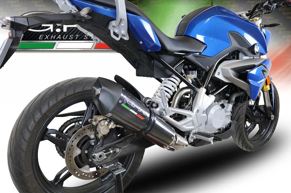 GPR exhaust compatible with  Bmw G310R 2017-2021, Gpe Ann. Poppy, Full system exhaust, including removable db killer 