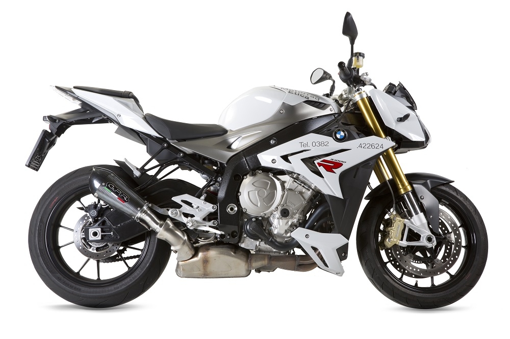 GPR exhaust compatible with  Bmw S1000R 2014-2016, Gpe Ann. Poppy, Slip-on exhaust including removable db killer and link pipe 