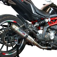 GPR exhaust compatible with  Benelli Bn 302 S 2017-2024, Deeptone Inox, Slip-on exhaust including removable db killer and link pipe 