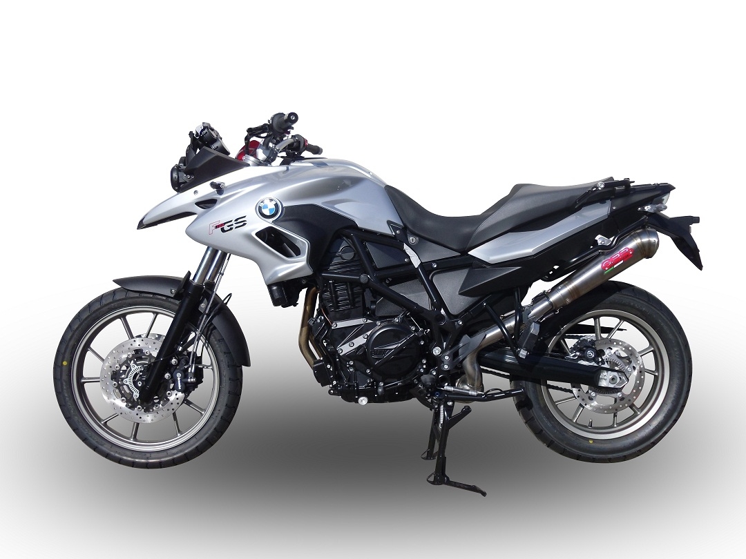 GPR exhaust compatible with  Bmw F700GS 2011-2015, Powercone Evo, Slip-on exhaust including removable db killer and link pipe 