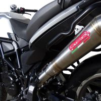 GPR exhaust compatible with  Bmw F700GS 2011-2015, Powercone Evo, Slip-on exhaust including removable db killer and link pipe 