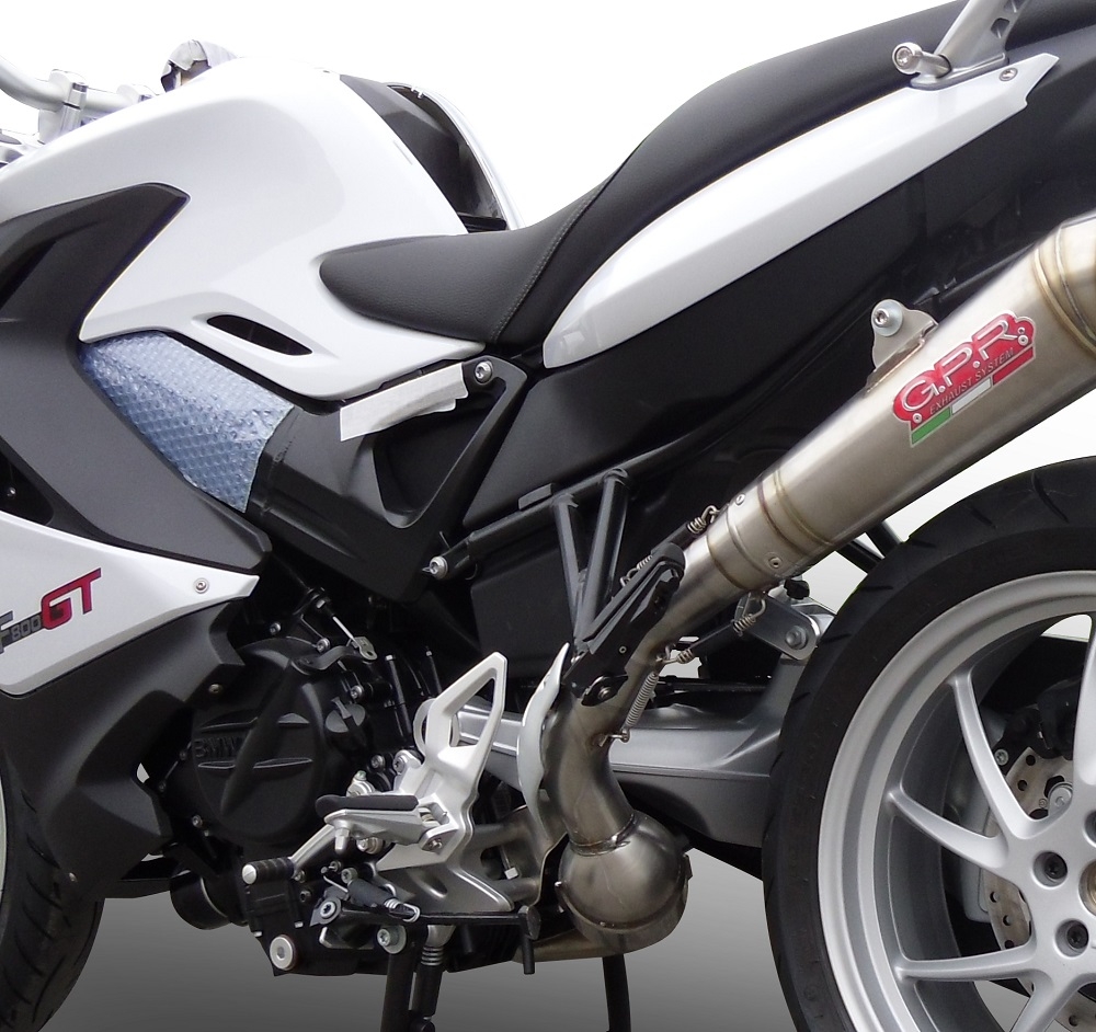 GPR exhaust compatible with  Bmw F800GT 2012-2016, Powercone Evo, Slip-on exhaust including removable db killer and link pipe 