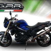 GPR exhaust compatible with  Bmw F800R 2017-2019, GP Evo4 Titanium, Slip-on exhaust including removable db killer and link pipe 