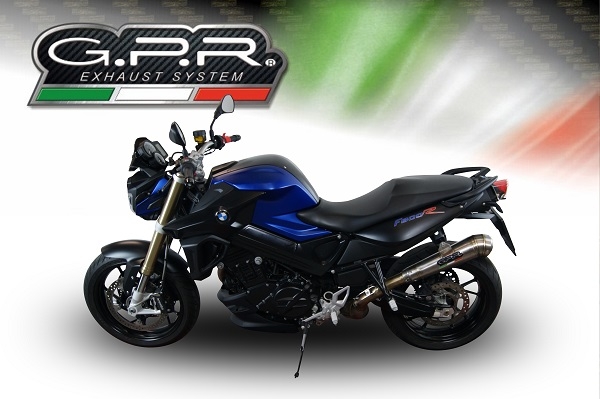 GPR exhaust compatible with  Bmw F800R 2015-2016, Powercone Evo, Slip-on exhaust including removable db killer and link pipe 