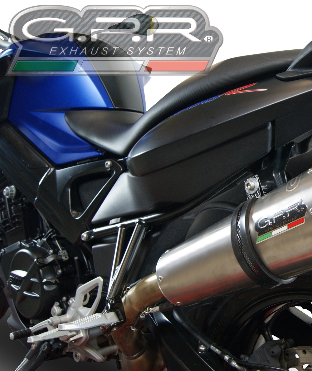 GPR exhaust compatible with  Bmw F800R 2017-2019, GP Evo4 Titanium, Slip-on exhaust including removable db killer and link pipe 