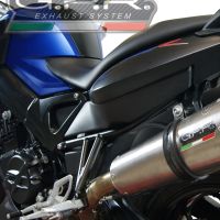 GPR exhaust compatible with  Bmw F800R 2017-2019, GP Evo4 Titanium, Slip-on exhaust including removable db killer and link pipe 