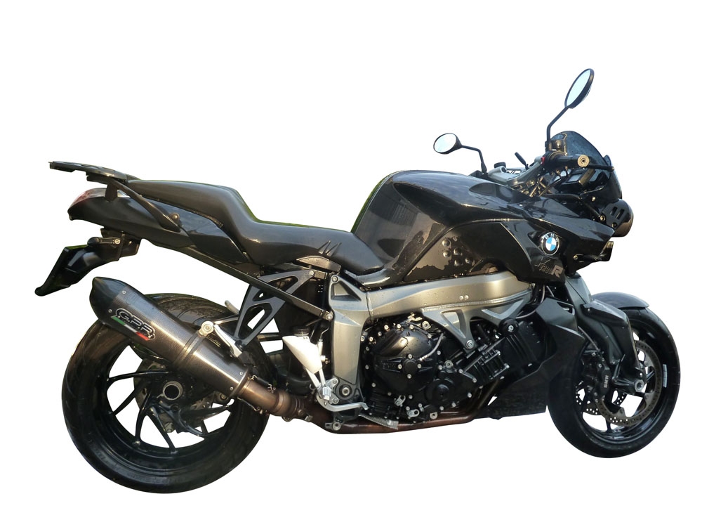 GPR exhaust compatible with  Bmw K1300S K1300R 2009-2014, Gpe Ann. Poppy, Slip-on exhaust including removable db killer and link pipe 