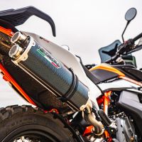 GPR exhaust compatible with  Husqvarna Norden 901 2022-2024, Dual Poppy, Slip-on exhaust including removable db killer and link pipe 