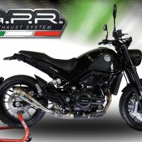 GPR exhaust compatible with  Benelli Leoncino 500 Trail 2017-2024, Powercone Evo, Slip-on exhaust including removable db killer and link pipe 