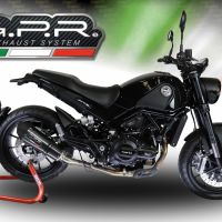 GPR exhaust compatible with  Benelli Leoncino 500 Trail 2017-2024, Gpe Ann. Poppy, Slip-on exhaust including removable db killer and link pipe 