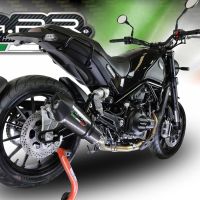 GPR exhaust compatible with  Benelli Leoncino 500 Trail 2017-2024, Gpe Ann. Poppy, Slip-on exhaust including removable db killer and link pipe 