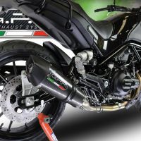 GPR exhaust compatible with  Benelli Leoncino 500 Trail 2017-2024, Gpe Ann. Poppy, Slip-on exhaust including removable db killer and link pipe 