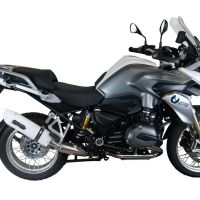 GPR exhaust compatible with  Bmw R1200GS - Adventure 2013-2016, Albus Ceramic, Slip-on exhaust including removable db killer and link pipe 