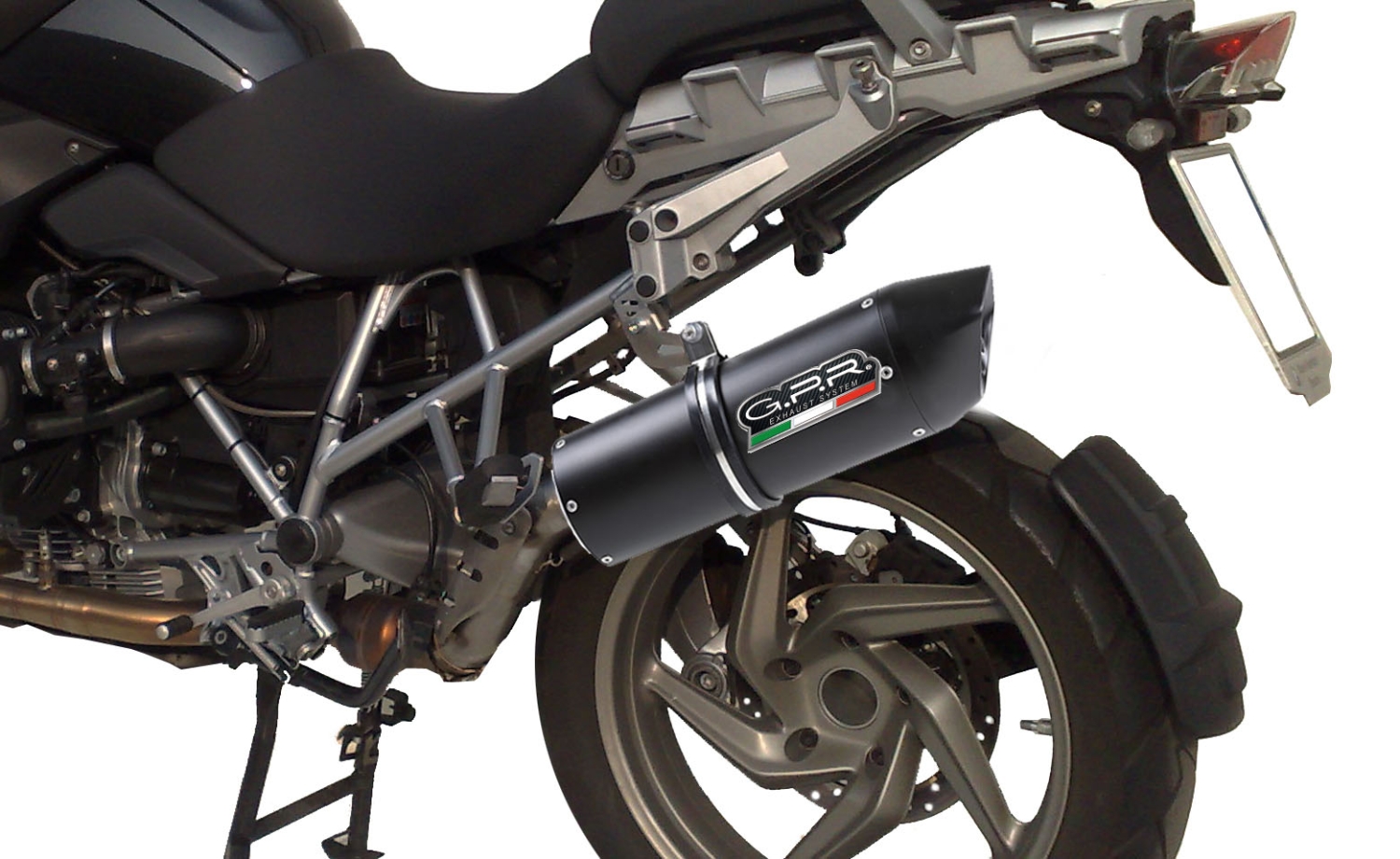 GPR exhaust compatible with  Bmw R1200GS - Adventure 2013-2013, Albus Ceramic, Full system exhaust, including removable db killer  