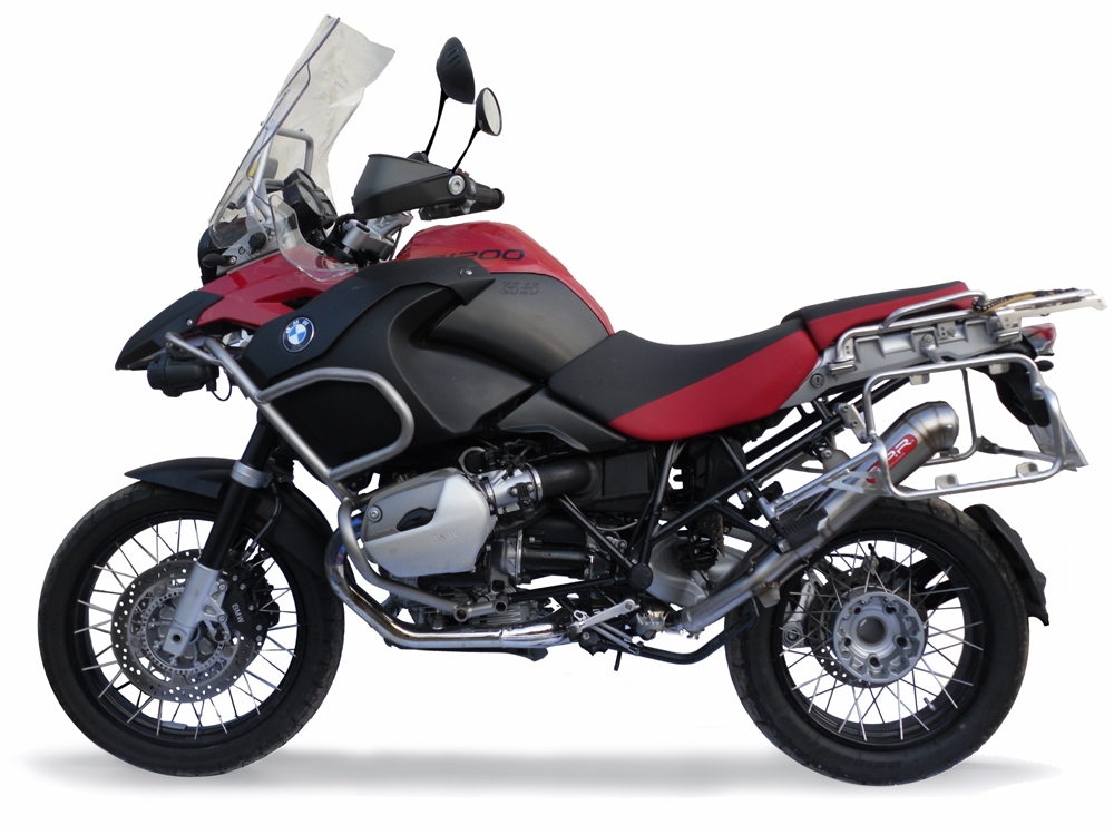 GPR exhaust compatible with  Bmw R1200GS - Adventure 2010-2012, Powercone Evo, Slip-on exhaust including removable db killer and link pipe 