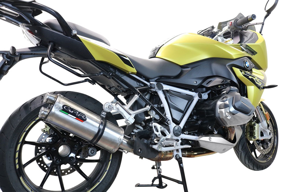 GPR exhaust compatible with  Bmw R1250R R1250RS 2019-2020, Dual Inox, Slip-on exhaust including removable db killer and link pipe 