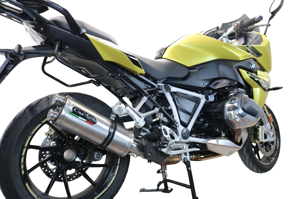 GPR exhaust compatible with  Bmw R1250R R1250RS 2019-2020, Dual Inox, Slip-on exhaust including removable db killer and link pipe 