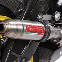 GPR exhaust compatible with  Bmw S1000RR 2009-2011, Deeptone Inox, Slip-on exhaust including removable db killer and link pipe 