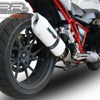 GPR exhaust compatible with  Bmw R1200R 2015 LC 2015-2016, Albus Ceramic, Slip-on exhaust including removable db killer and link pipe 