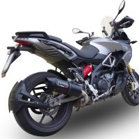 GPR exhaust compatible with  Aprilia Caponord 1200 2013-2016, Furore Nero, Slip-on exhaust including removable db killer and link pipe 