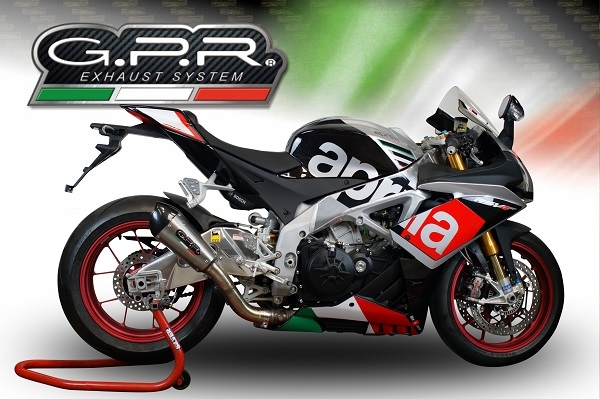 GPR exhaust compatible with  Aprilia Rsv4 1000 2015-2016, Gpe Ann. titanium, Slip-on exhaust including removable db killer and link pipe 