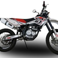 GPR exhaust compatible with  Beta RR 125 Enduro Lc 4t 2010-2018, Albus Ceramic, Slip-on exhaust including removable db killer and link pipe 