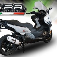 GPR exhaust compatible with  Bmw C650 Sport 2016-2020, Albus Evo4, Slip-on exhaust including removable db killer and link pipe 