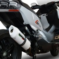 GPR exhaust compatible with  Bmw C650 Sport 2016-2020, Albus Evo4, Slip-on exhaust including removable db killer and link pipe 