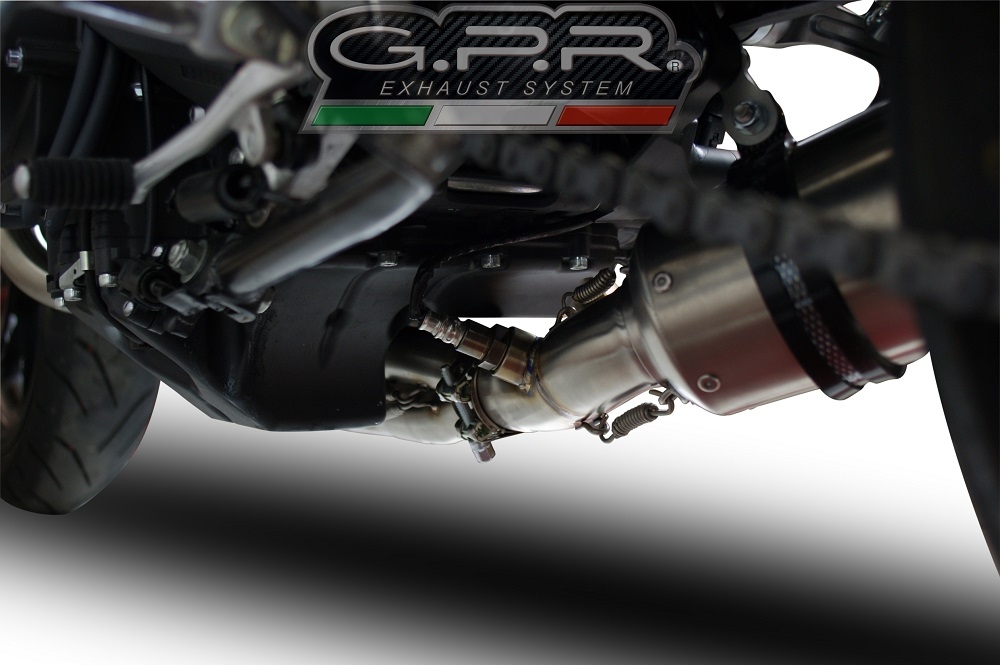 GPR exhaust compatible with  Yamaha FZ-09 2014-2016, Albus Ceramic, Full system exhaust including removable db killer and catalyst 