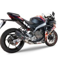 GPR exhaust compatible with  Aprilia RS 457 2024-2025, Gpe Ann. Black titanium, Slip-on exhaust including link pipe and removable db killer 