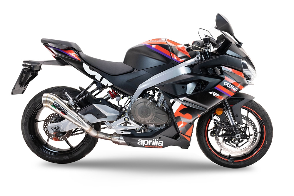 GPR exhaust compatible with  Aprilia RS 457 2024-2025, Powercone Evo, Full system exhaust, including removable db killer 