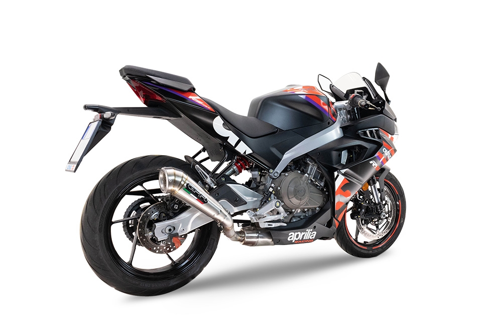 GPR exhaust compatible with  Aprilia RS 457 2024-2025, Powercone Evo, Full system exhaust, including removable db killer 