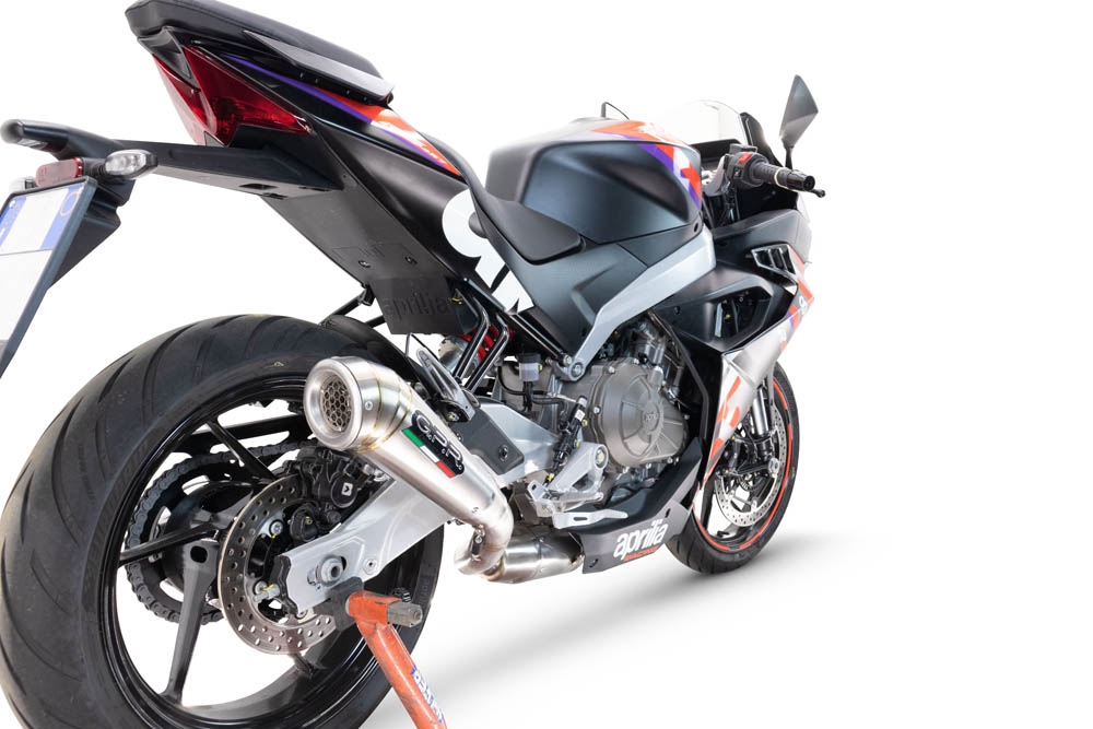 GPR exhaust compatible with  Aprilia RS 457 2024-2025, Powercone Evo, Full system exhaust, including removable db killer 