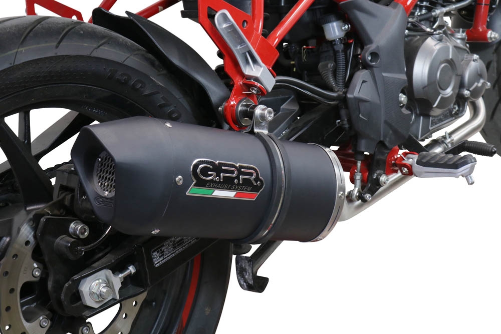 GPR exhaust compatible with  Benelli Bn 125 2018-2020, Furore Evo4 Nero, Full system exhaust, including removable db killer 