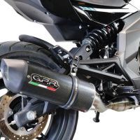 GPR exhaust compatible with  Cf Moto 400 NK 2019-2020, Furore Evo4 Poppy, Slip-on exhaust including removable db killer, link pipe and catalyst 