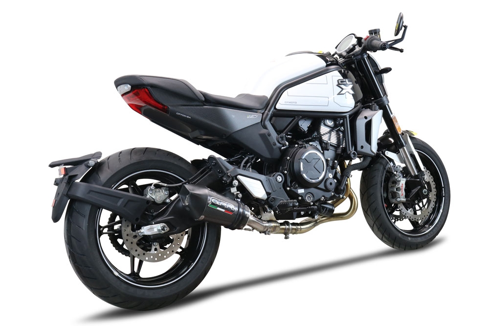 GPR exhaust compatible with  Cf Moto 700 CL-X Adv 2022-2024, Gpe Ann. Poppy, Mid-Full system exhaust including removable db killer 