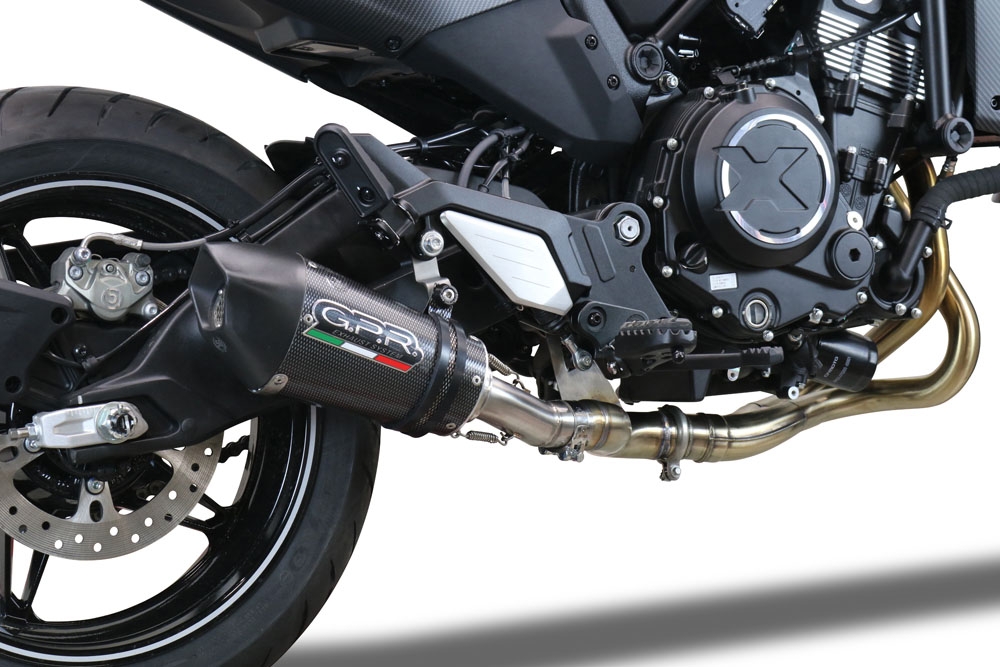 GPR exhaust compatible with  Cf Moto 700 CL-X Adv 2022-2024, Gpe Ann. Poppy, Mid-Full system exhaust including removable db killer 