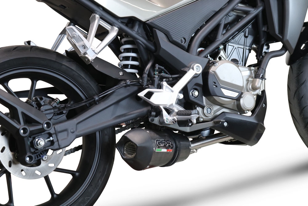 GPR exhaust compatible with  Cf Moto 300 NK 2022-2024, GP Evo4 Poppy, Full system exhaust, including removable db killer 