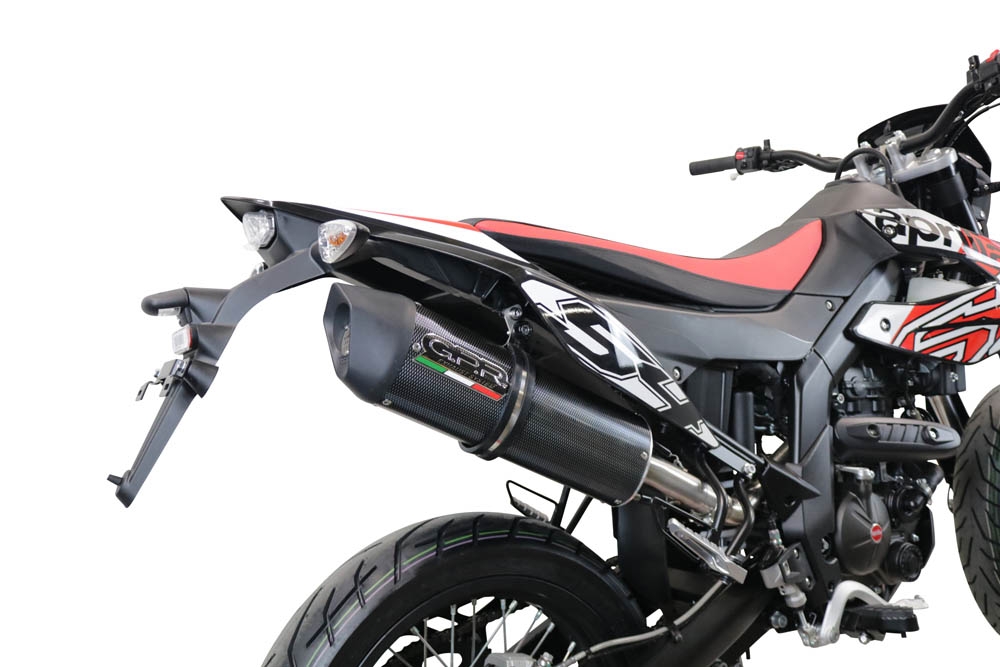 GPR exhaust compatible with  Aprilia Rx 125 2021-2024, Furore Evo4 Poppy, Slip-on exhaust including link pipe and removable db killer 