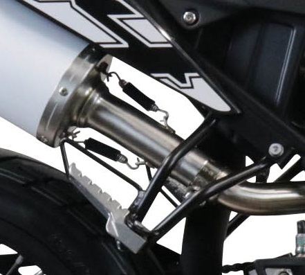 GPR exhaust compatible with  Aprilia Rx 125 2021-2024, Furore Evo4 Nero, Slip-on exhaust including link pipe and removable db killer 