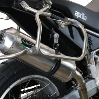 GPR exhaust compatible with  Aprilia Tuareg 660 2021-2024, Satinox , Slip-on exhaust including removable db killer and link pipe 