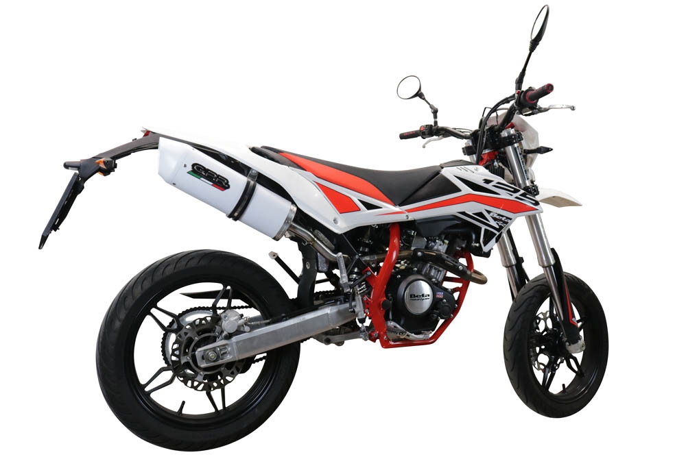 GPR exhaust compatible with  Beta RR 125 4T Enduro 2019-2020, Albus Evo4, Slip-on exhaust including link pipe and removable db killer 