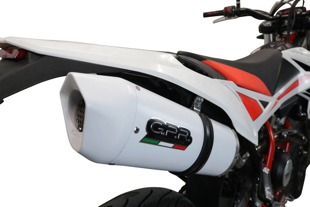 GPR exhaust compatible with  Beta RR 125 4T Enduro 2019-2020, Albus Evo4, Slip-on exhaust including link pipe and removable db killer 