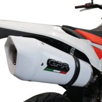 GPR exhaust compatible with  Beta RR 125 4T Enduro 2019-2020, Albus Evo4, Slip-on exhaust including link pipe and removable db killer 