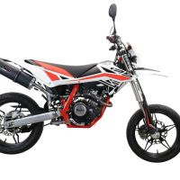 GPR exhaust compatible with  Beta RR 125 4T Enduro 2019-2020, Furore Evo4 Nero, Slip-on exhaust including link pipe and removable db killer 